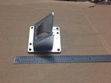 Auto focus sensor mirror holder CNC machined from billet aluminum.